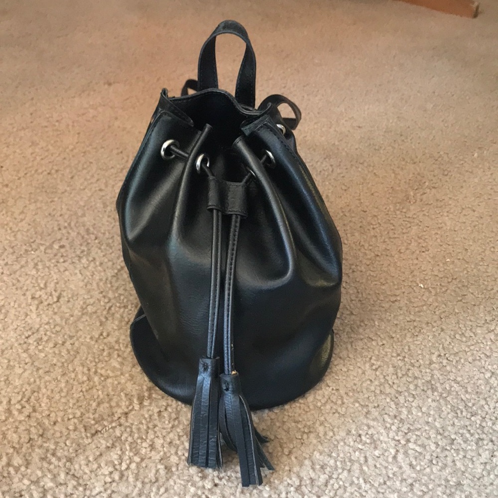 Mini leather backpack